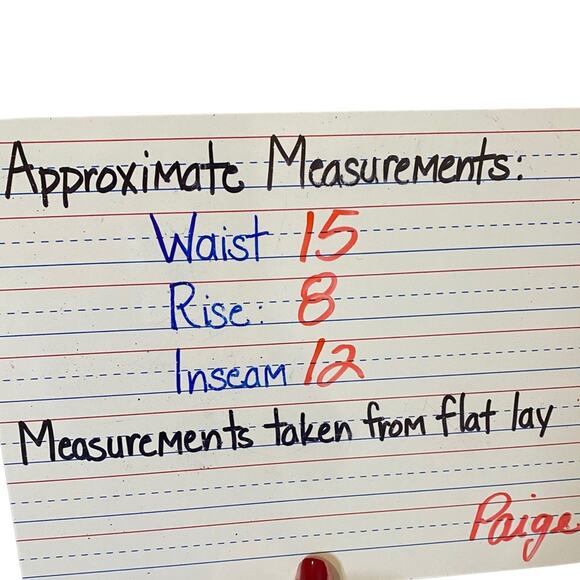 Paige Canyon Shorts Women's Bermuda Mid-Rise Medium Washed Denim Blue Size 27 - Picture 13 of 13